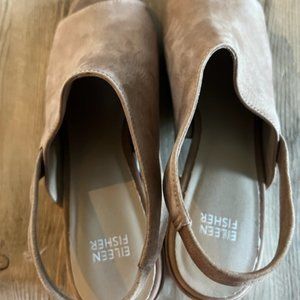 Eileen Fisher Brown Suede Shoes Size 9.5